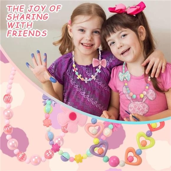 Accessories Beaded Necklace And Beads Bracelet For Kids 6 Sets Little Girls Jewelry Sets